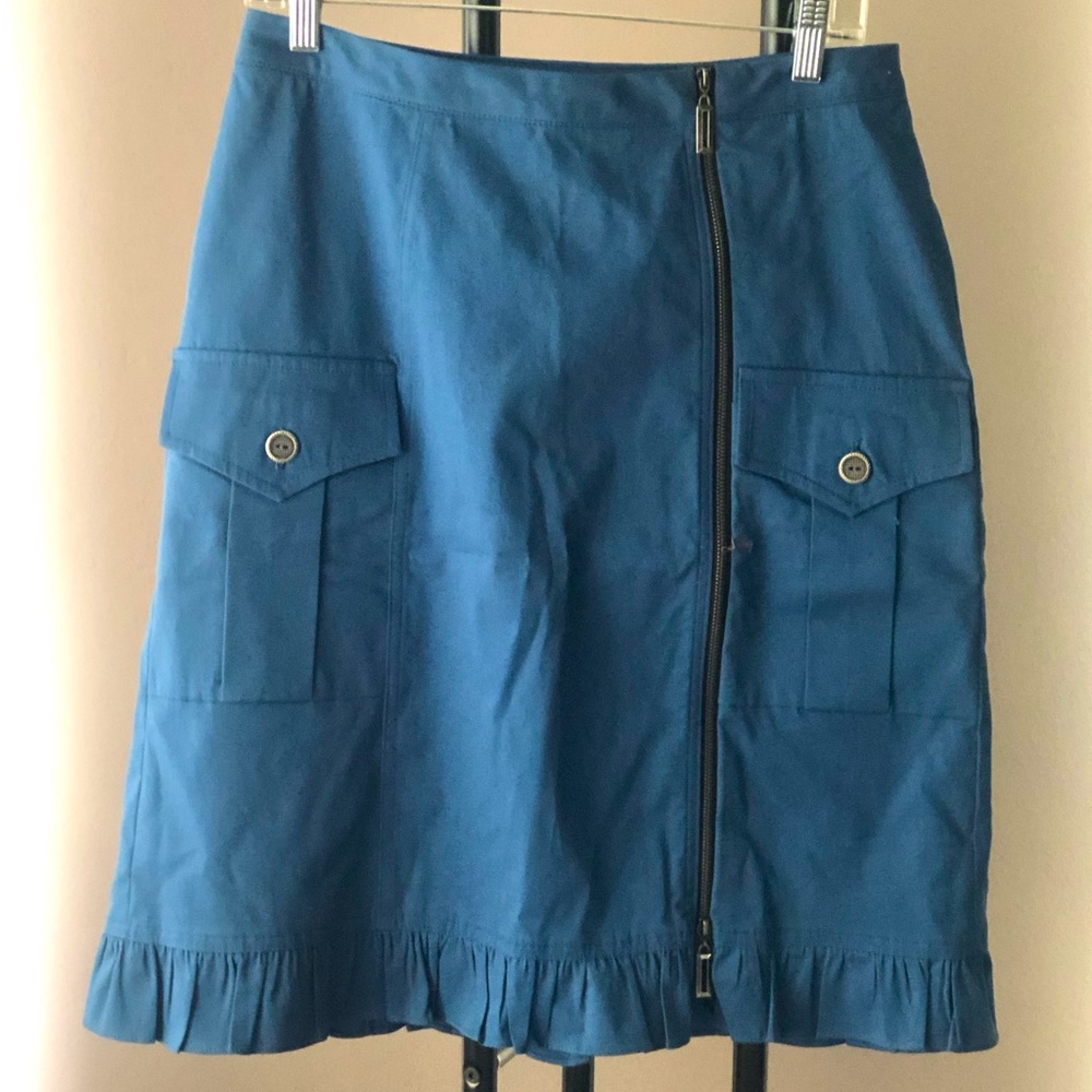 Stiletto Cerulean Blue Midi Skirt